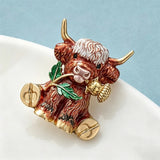 Highland Cow Brooches