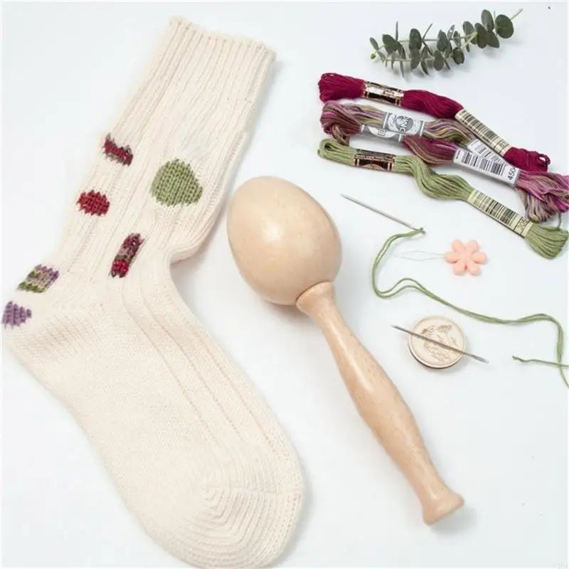Knitting Repair Set Darning Mushroom and Egg Knitting Aid