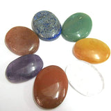 Thumb Pad Worry Stones Crystal Healing Seven Chakra Stones