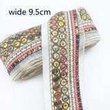1 Yards Embroidered Rose Lace Trim Jacquard Ribbon DIY Craft Making Sewing Supplies