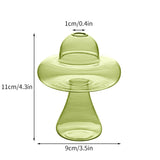 Mushroom Glass Vase Plant Hydroponic Terrarium Vase