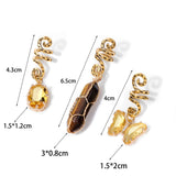 Crystal Braid Jewellery Hair Clips 3pcs/Set Natural Stones