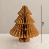 Christmas Paper Honeycomb Decorations Ball Folding Christmas Tree Table 3D Ornaments