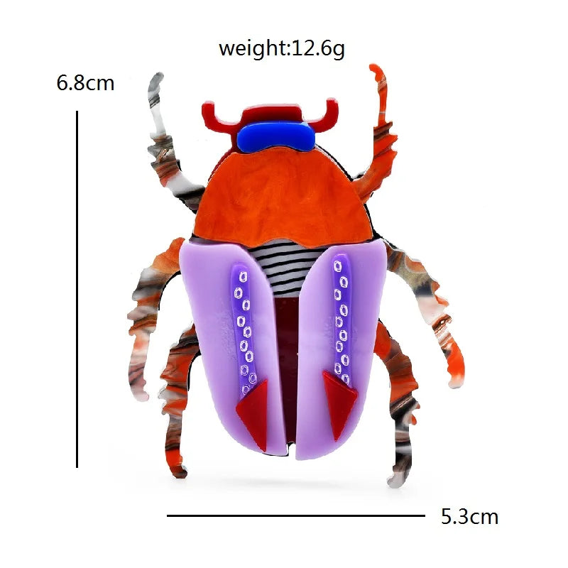 Beetle Acrylic Brooch