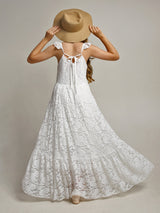 Girls Lace Bohemian Long Photoshoot Dresses