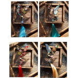 Butterfly Flowers Metal Tassel Bookmarks