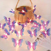 1.5M 10LED Butterfly Lights String Battery Outdoor Fairy Night Lamp Garland Party Decoration