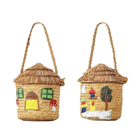 Handmade Paper Woven Cottage Handbags