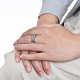 Nordic Viking Runes Spinning Ring Titanium Steel Anxiety Jewellery