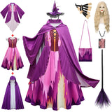 Hocus Pocus 2 Costume Girls Sanderson Sisters Children Sarah Witch Dress