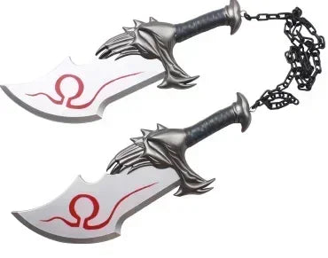 God of War Game Rubber Cosplay Props Guardian Shield Axes Blades Katana Sword