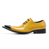 Crystal Blue Waters Real Leather Mens Oxford Pointed Toe Dress Shoes