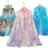 Shiny Rainbow Sequin Cloak Halloween Children's Dress Up Cape