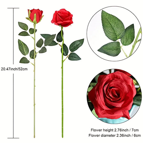 A Dozen Realistic Artificial Roses Bouquet