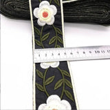 1 Yards Embroidered Rose Lace Trim Jacquard Ribbon DIY Craft Making Sewing Supplies
