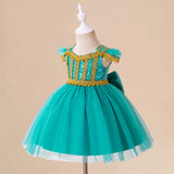 Toddler Princess Alice Belle Jasmine Mermaid Dress Baby Halloween Cosplay Costume