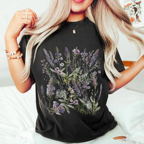 Purple Botanicals Wildflower Cottagecore T-shirt