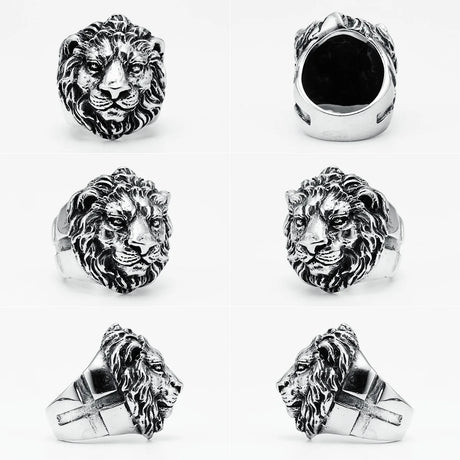 King of the Forest Lion Ring Stainless Steel Men Rings