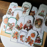 Vintage Christmas RUB ON Transfer Sticker Pack Junk Journal DIY Scrapbooking