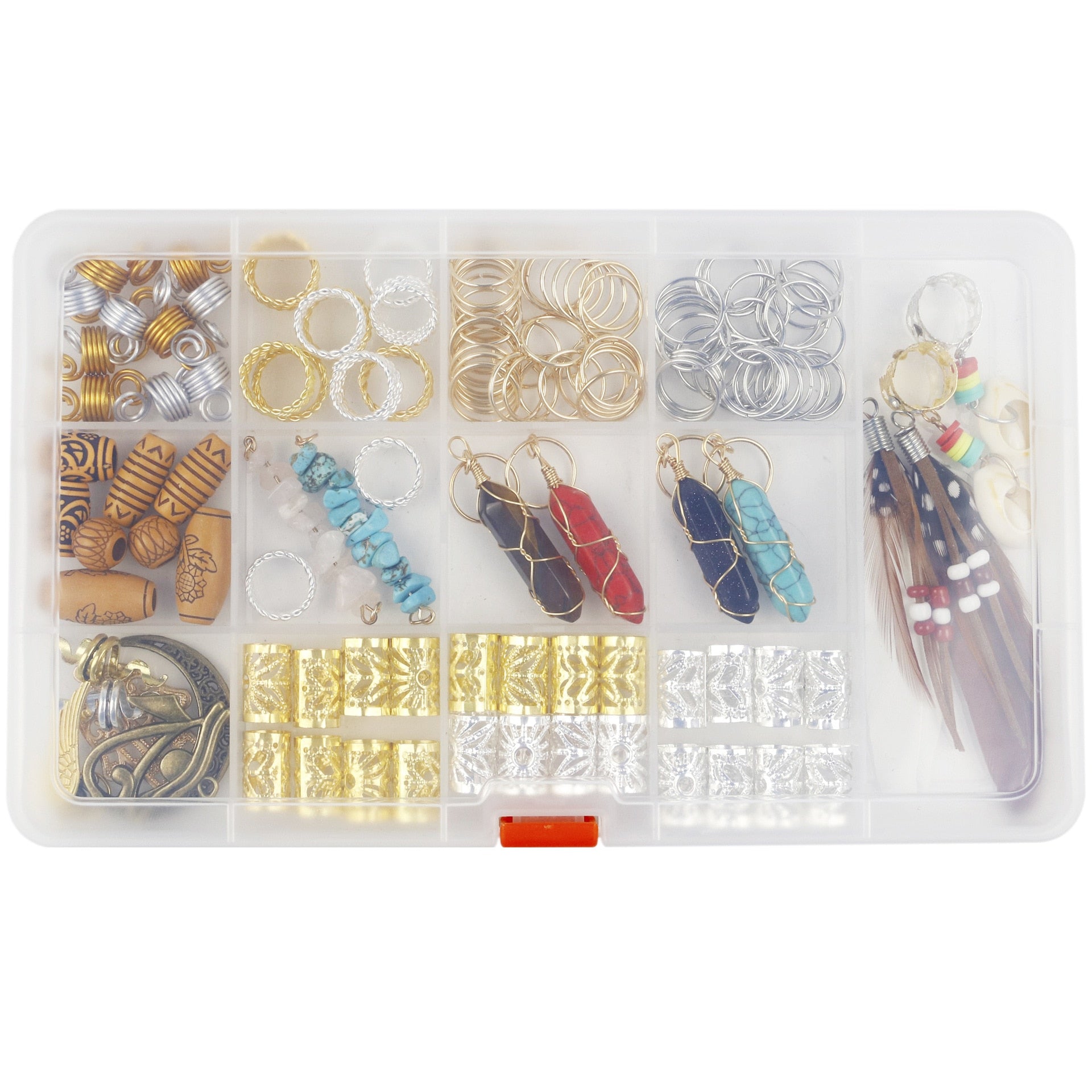 DIY Hair Jewellery Kit Braid Dreadlocks Beads Clips