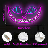Cheshire Cat LED Neon Wall Art Halloween Decoration
