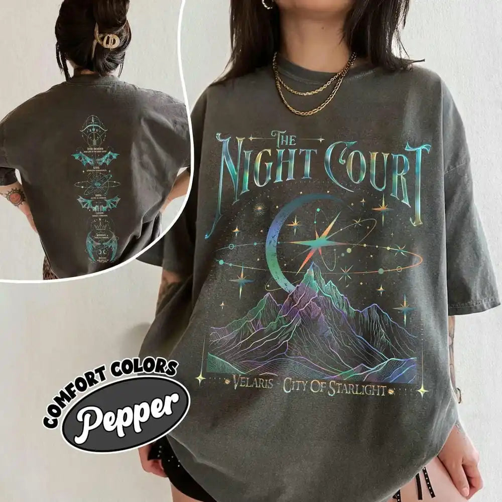 Velaris The Night Court Acotar 2 Sided T-Shirt Court Of Dreams Book Lovers Tee
