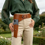 Western Cowboy Wide Belt With Pistal Holster Ranger Utility Waist Belt Pirate Medieval Cosplay Costume