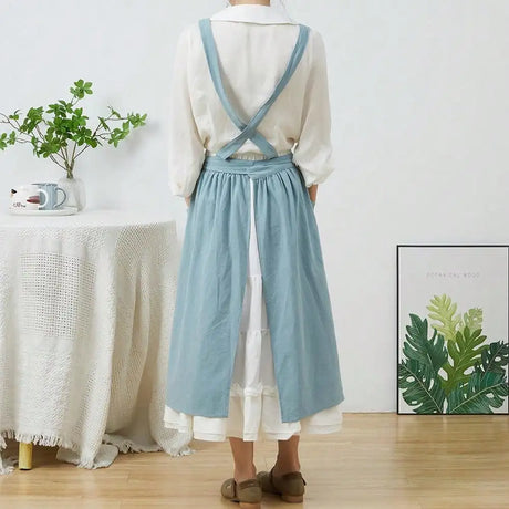Maker's Apron Cotton Linen Gardening Kitchen Pinafore Aprons