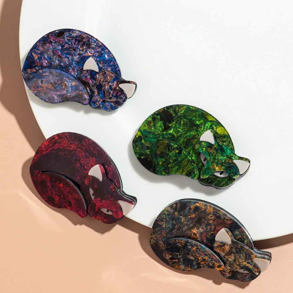 Spotted Cat Acrylic Brooches