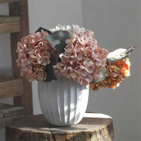 One Bundle Autumn Silk Hydrangea Home Decorative Bridal Bouquet Artificial Flowers