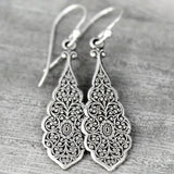 Alara's Carved Pattern Drop Earrings
