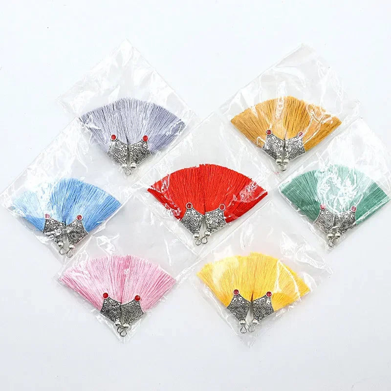 2/4/6Pcs Mini Craft Tassel Handmade Soft Silk Tassel for Earring Jewelry Making DIY Projects Keychain Bookmarks