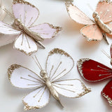 Sparkling Christmas Butterfly Pendant Glitter with Clip Xmas Tree Decoration