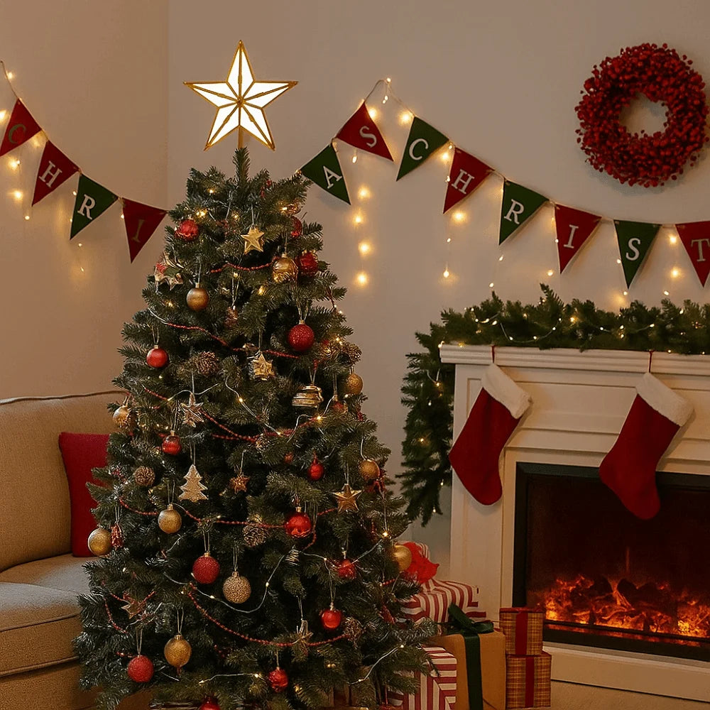 Christmas Tree Top Star Light