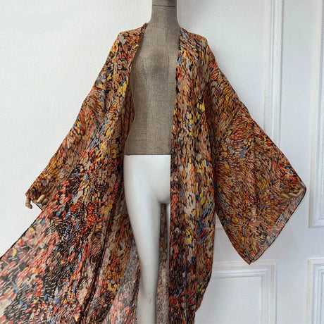 Monet's Cover Up Boho Long Kimono Duster