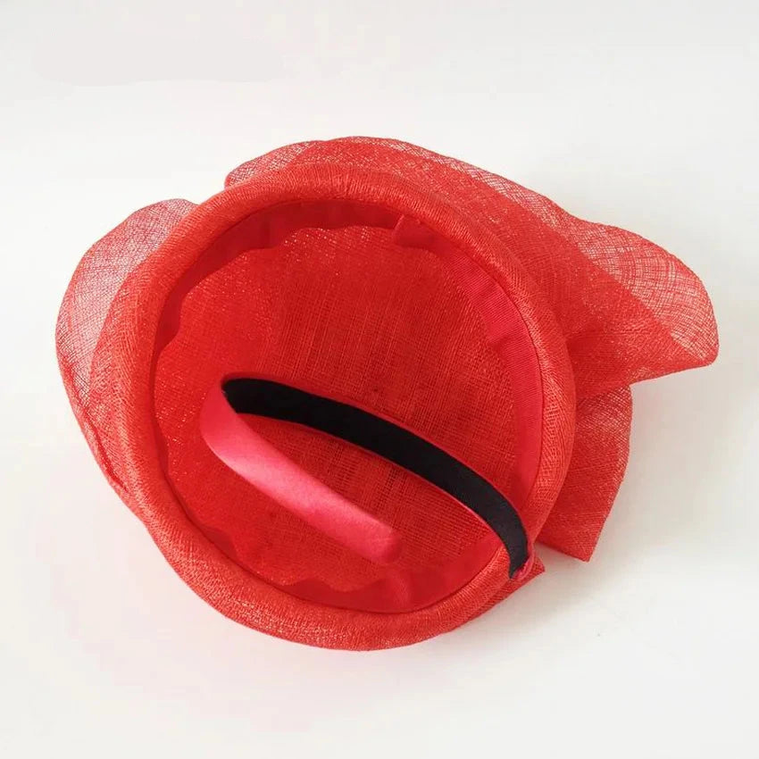 Red Poppy Fascinator Hat Headband Spring Race Season