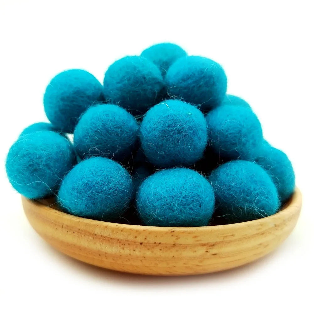 FIFTY 2cm Wool Felt Balls 100% Wool DIY Handmade Craft Supplies