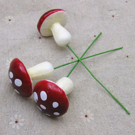 Mushroom Picks 33PCS Miniatures Artificial Foam Resin Fairy Garden Bonsai Pot Plant Decor