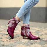Serafina Rose's Genuine Leather Ankle Boots