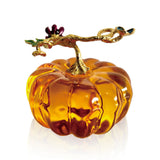 Glass Pumpkin Paperweight Halloween Home Decor Table Ornament