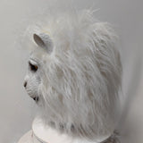 Lion Mask Cosplay Beast White Lion Latex Masks Book Week Halloween Party Costumes Props
