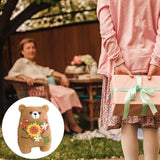 Bouquet Bear Doll Miniature Pocket Hug 5.5*4cm Felt Little Plushie Toy