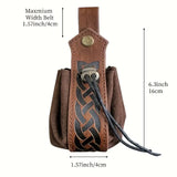 5Pcs/Set Medieval Faux Leather Belt Waist Bag Renaissance Steampunk Cosplay Accessories Set ﻿