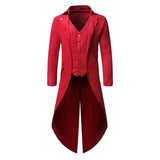 Purple Red Green Black Gothic Tailcoat Jacket Victorian Cosplay Costume Coat