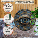 All-Seeing Eye Ancient Egyptian 2D Printed Circular Metal Decorative Sign