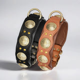 Roman's Genuine Leather Dog Collar Medieval Cosplay Pet Accessories