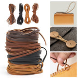 Flat Genuine Leather Cord Rope 3/5mm