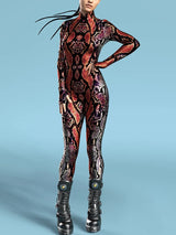Snake Zentai Suit Women's Jumpsuit Festival Bodysuit Halloween Costume Rave Outfit Cosplay