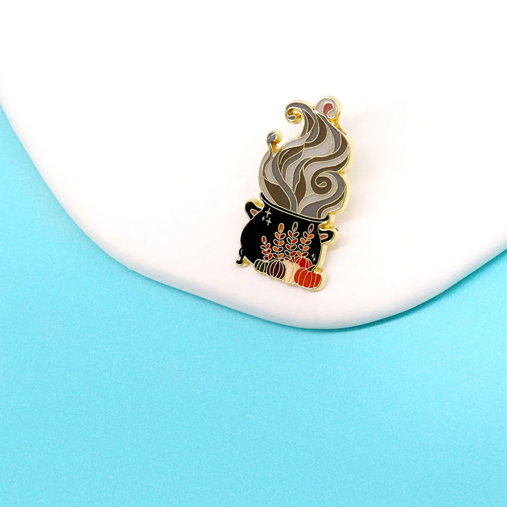 Halloween Cauldron Enamel Pin Badge Halloween Collection