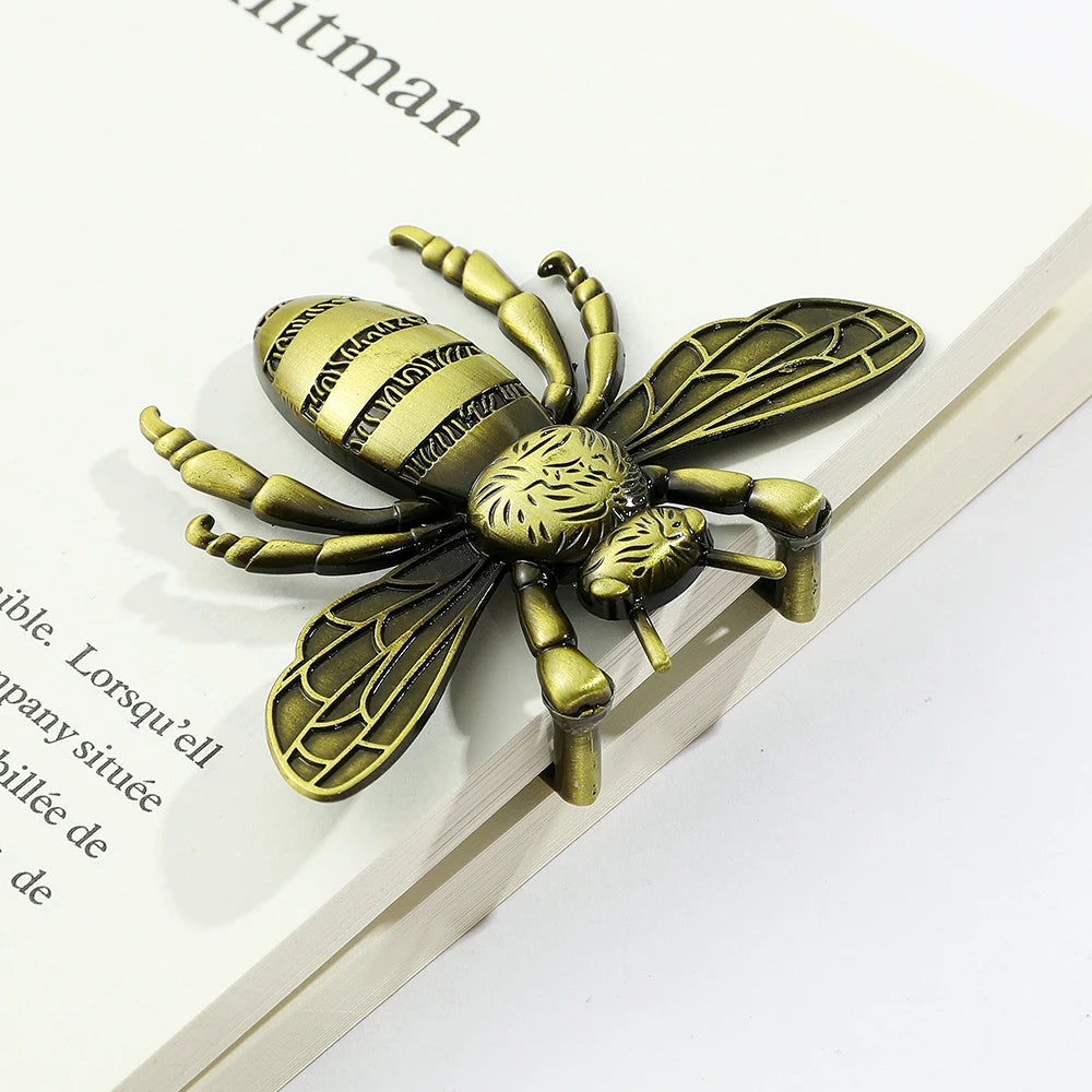 Bronze Metal Book Clips Bee Dragon Rose Sunflower Bookmark